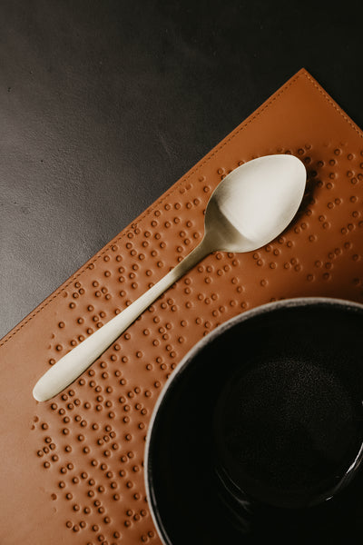 Placemat Set (4) Dots | Cognac