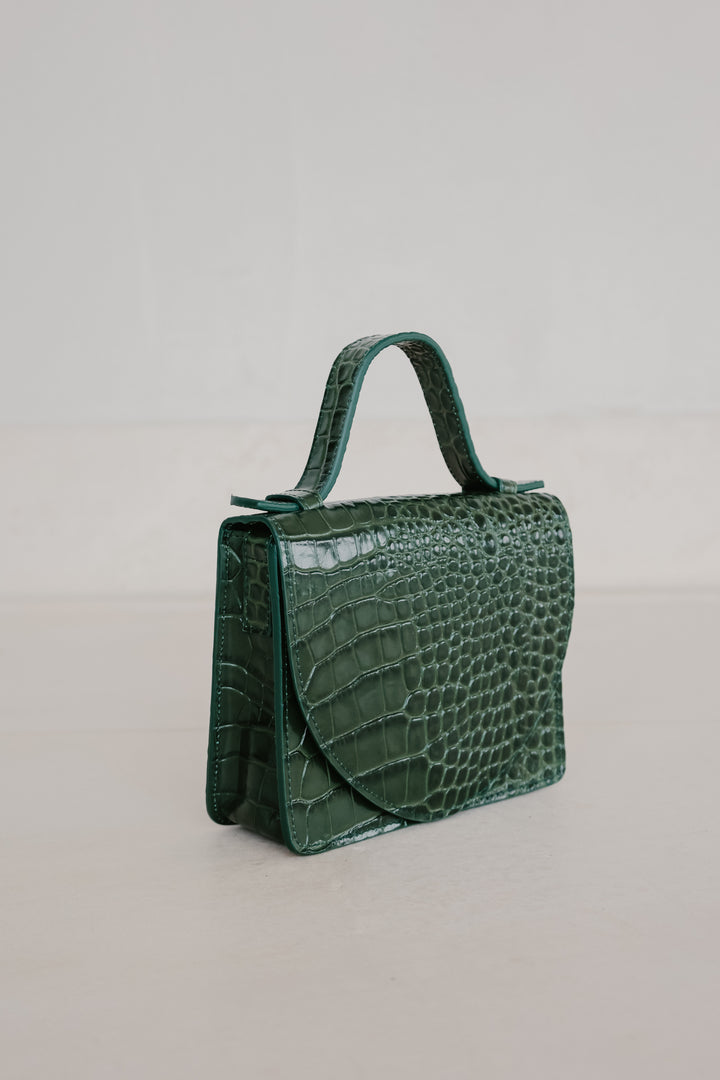 Micro Briefcase | Army Croco