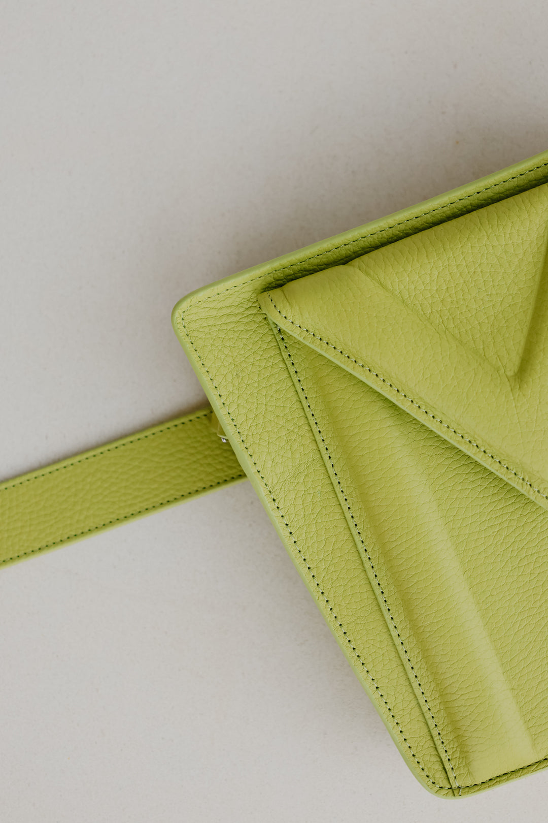 Belt Bag: Belt XL Lime Structured + Trapezium M Lime Structured