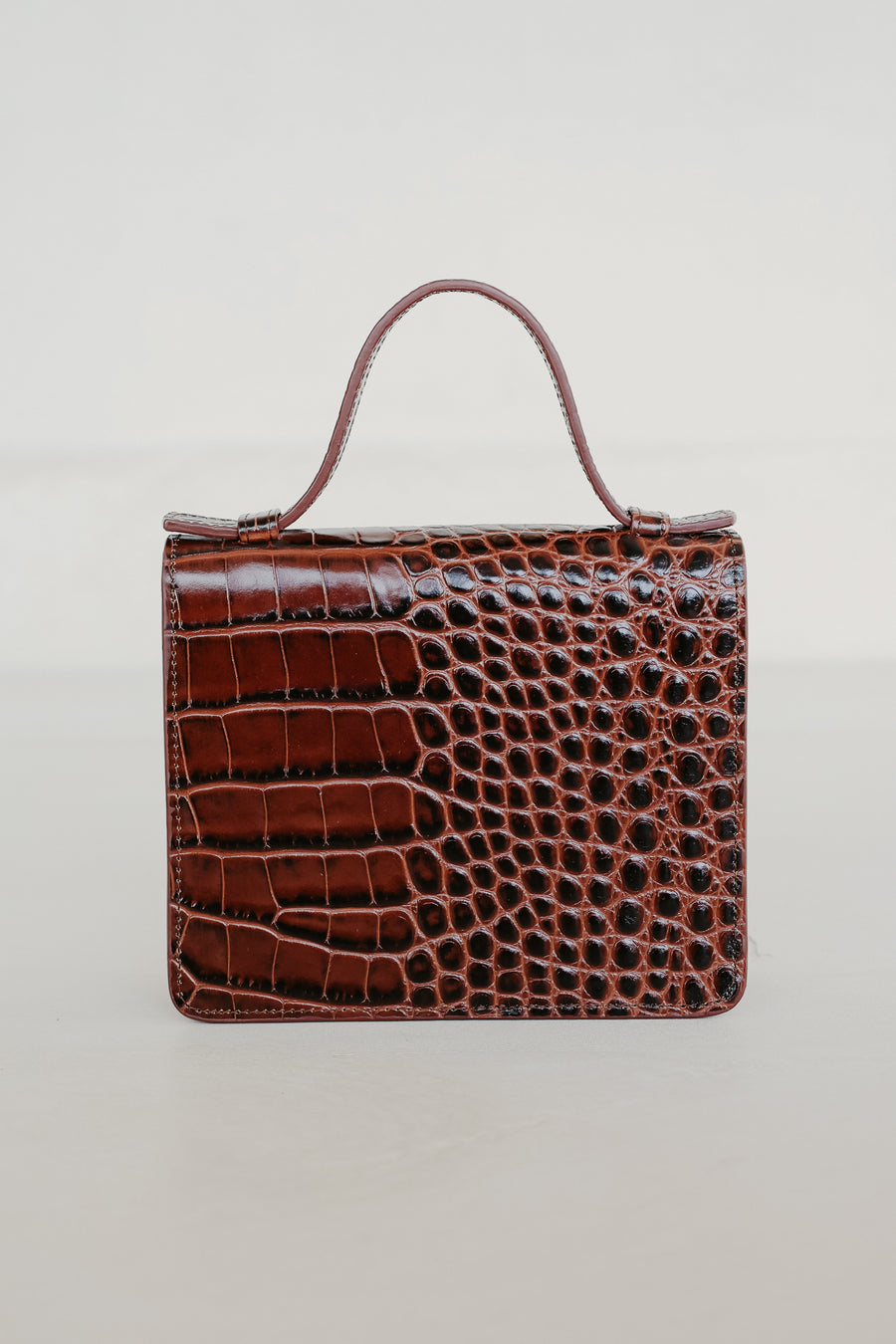 Micro Briefcase | Cacao Croco