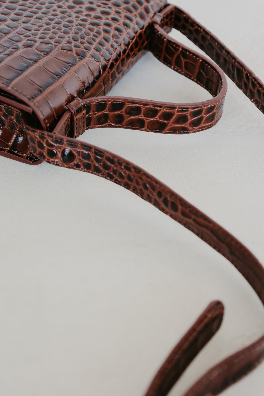 Micro Briefcase | Cacao Croco