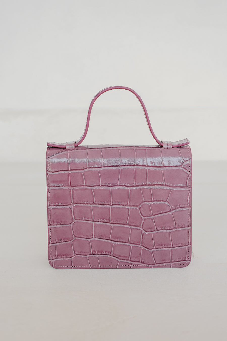 Micro Briefcase | Orchid Croco