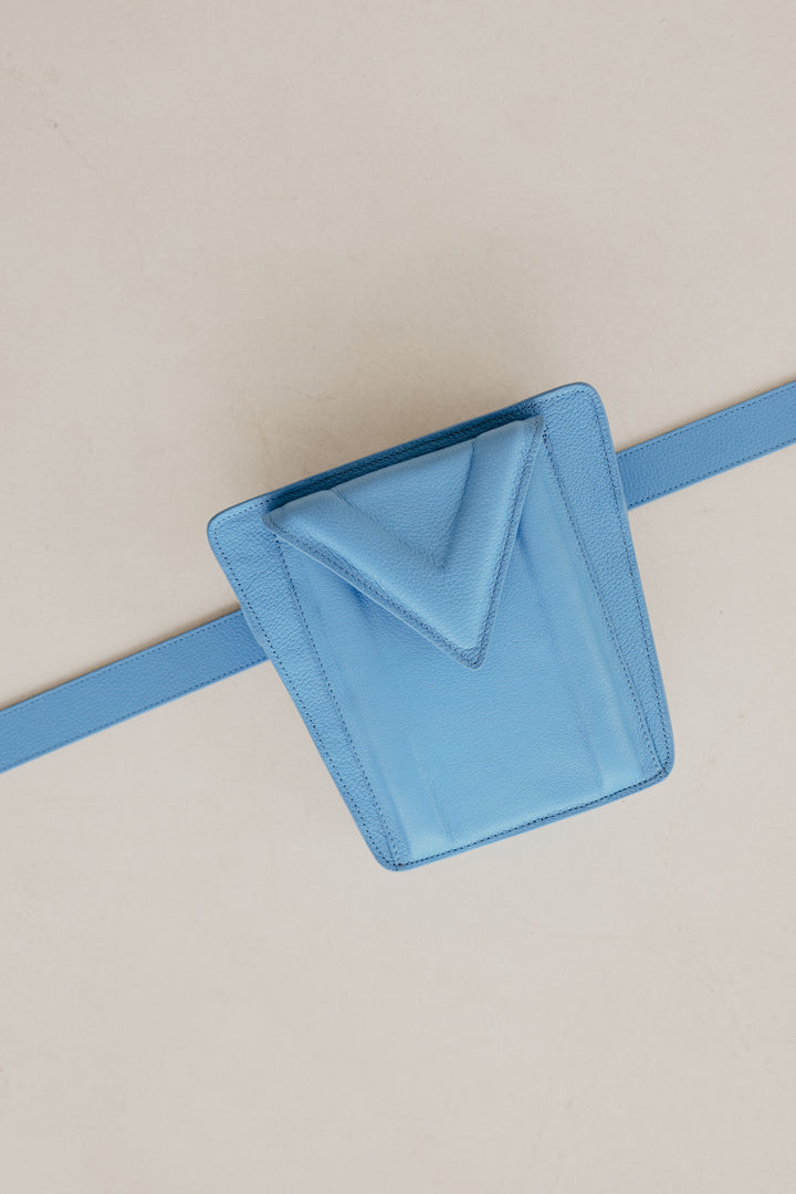 Belt Bag: Belt XL Bleu Ciel Structured + Trapezium M Bleu Ciel Structured