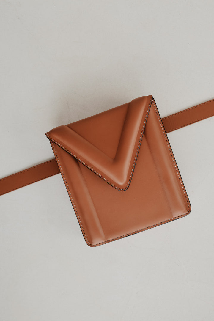 Belt Bag: Belt XL Light Cognac + M XL Stitched Tricolor Cognac