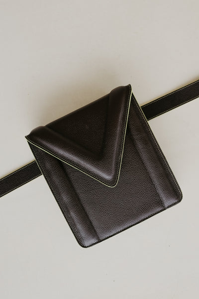 Belt Bag: Belt XL Stitched Ebony / Lime + M XL Stitched Ebony / Lime Structured