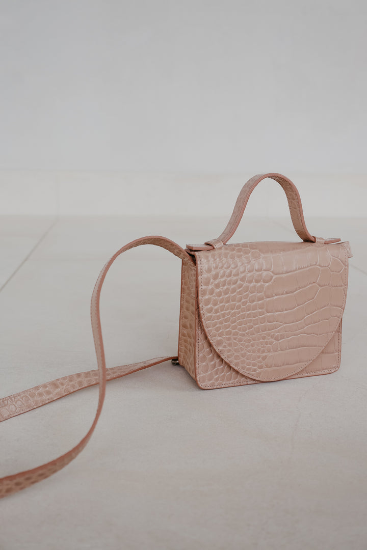 Bruidscollectie | Micro aktetas Blush Croco