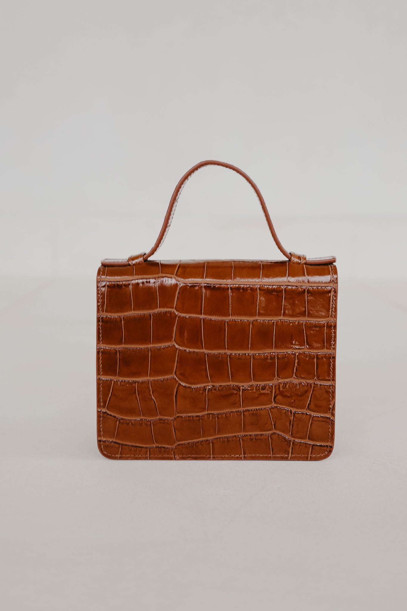 Micro Briefcase | New Cognac Croco Glans – Mieke Dierckx