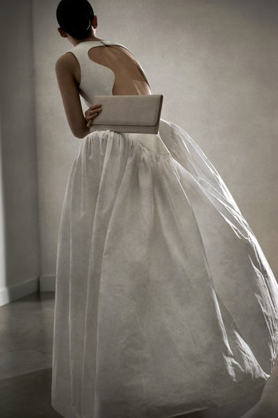Bridal Collection | Folded Clutch Wit Gestructureerd