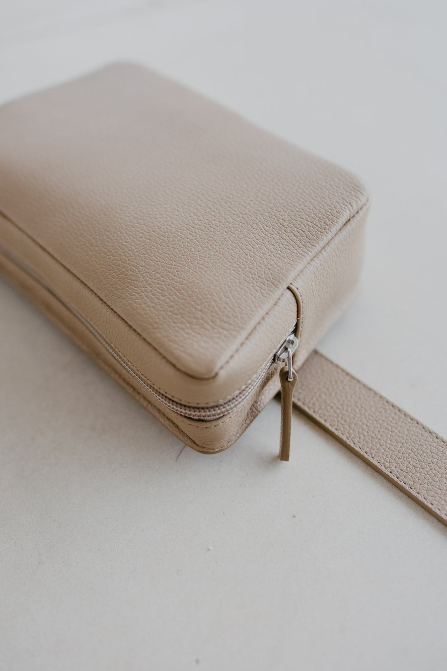 Belt Bag: Belt XL Beige Structured + Trapezium Beige Structured + Mini M Beige Structured