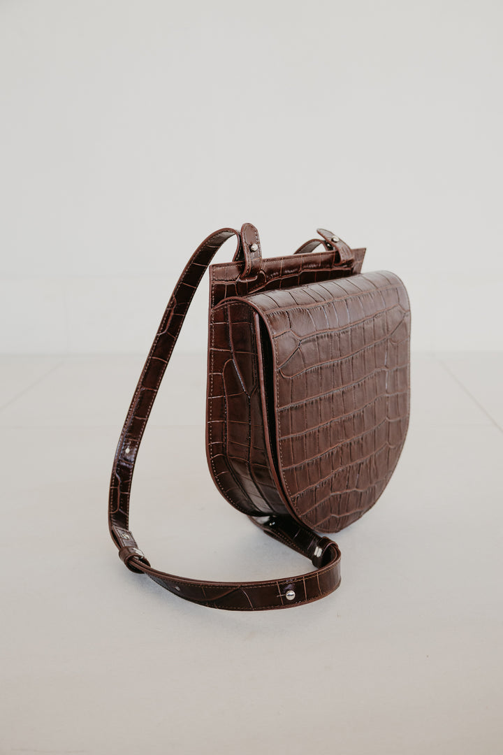 Single Saddle | Chocolate Croco
