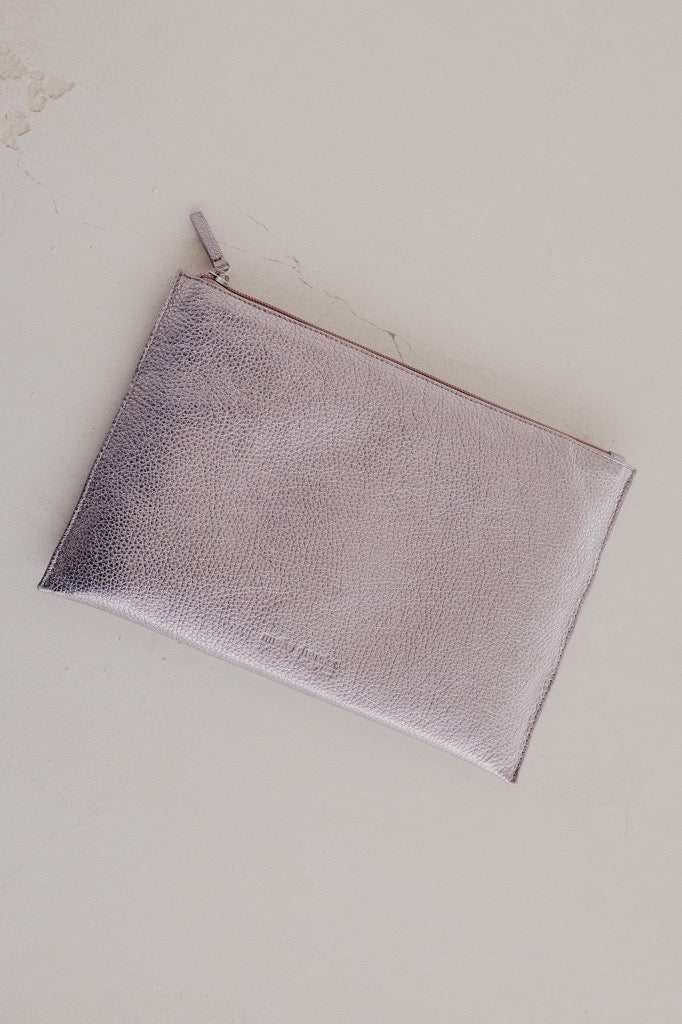 Bridal Collection | Zip Clutch Violet Shimmer