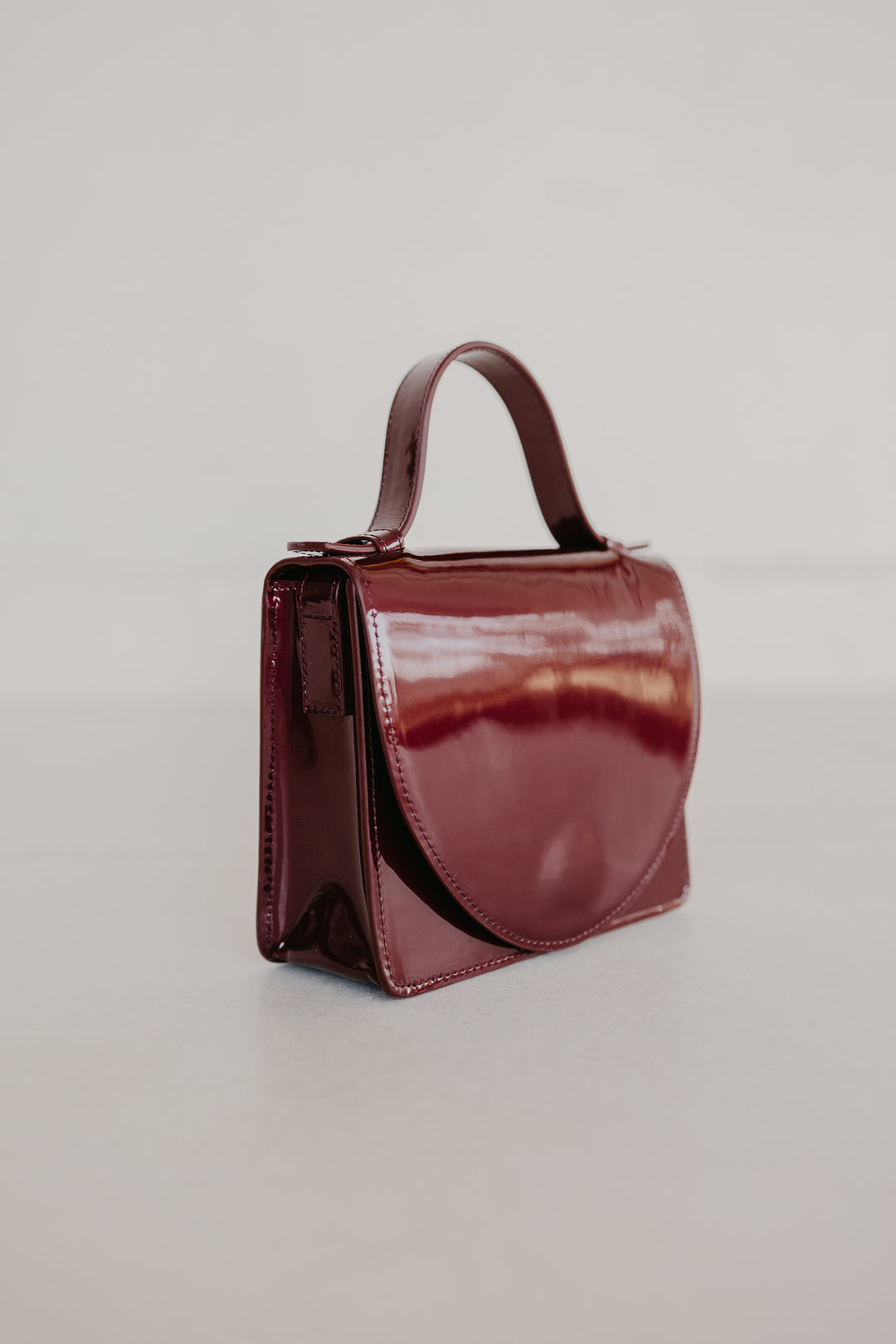 Micro Briefcase | Wine Laqué