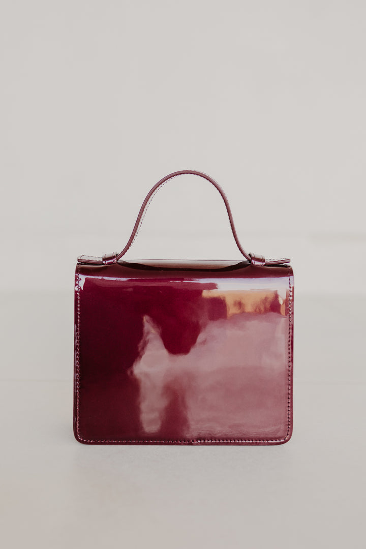 Micro Briefcase | Wine Laqué