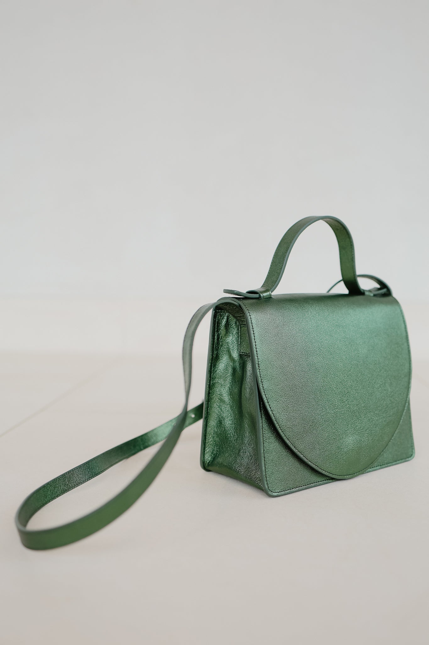 Mini Briefcase | Mossgreen Shimmer