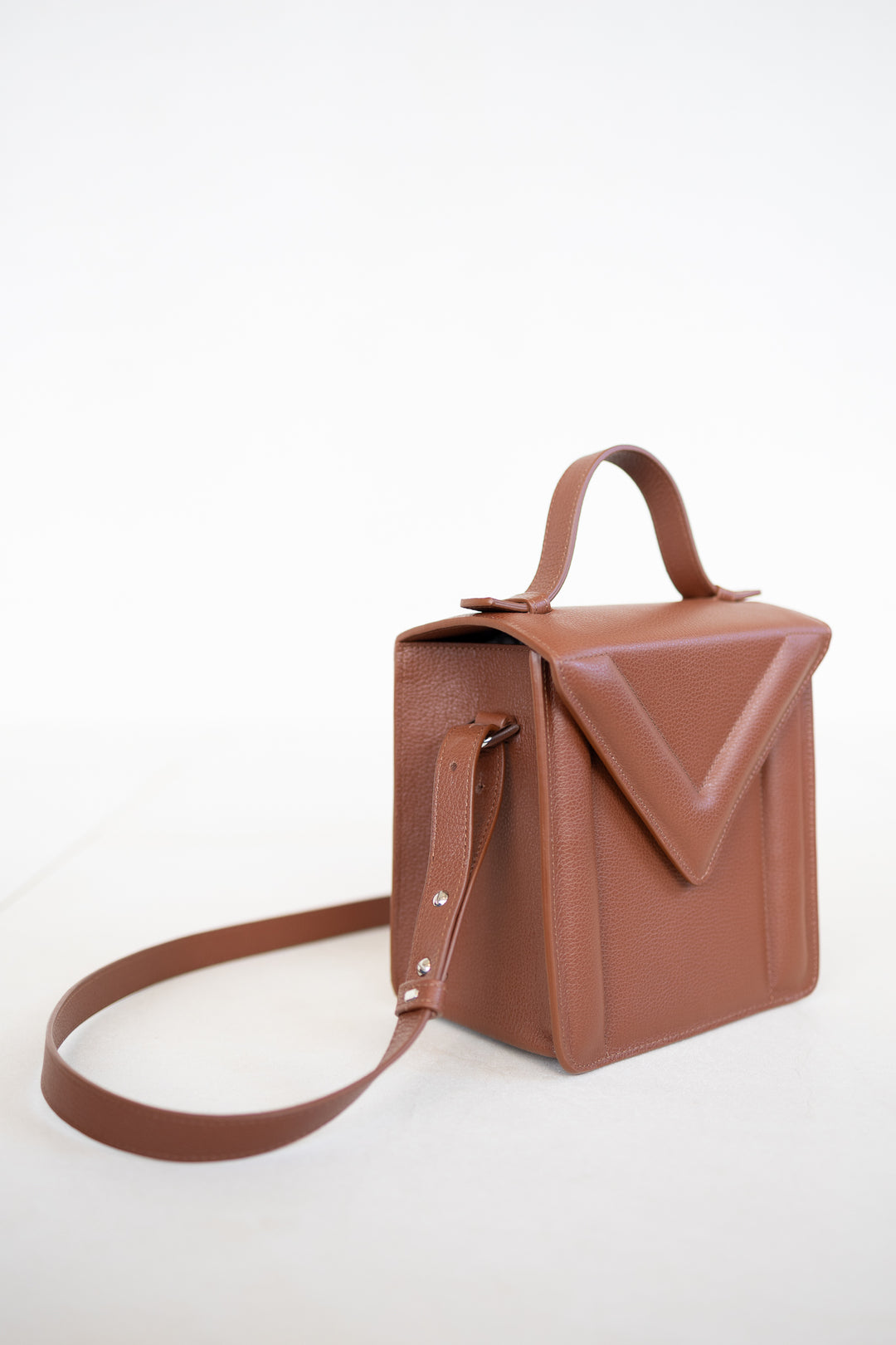 Boxbag | Dark Cognac Structured