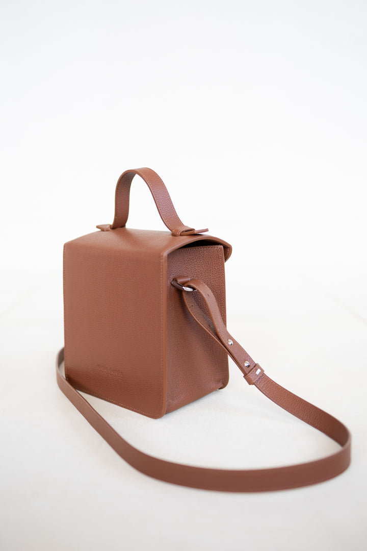 Boxbag | Dark Cognac Structured