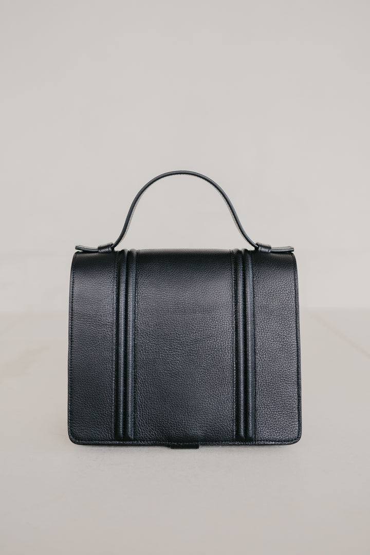 Mini Briefcase Doublé | Black Structured