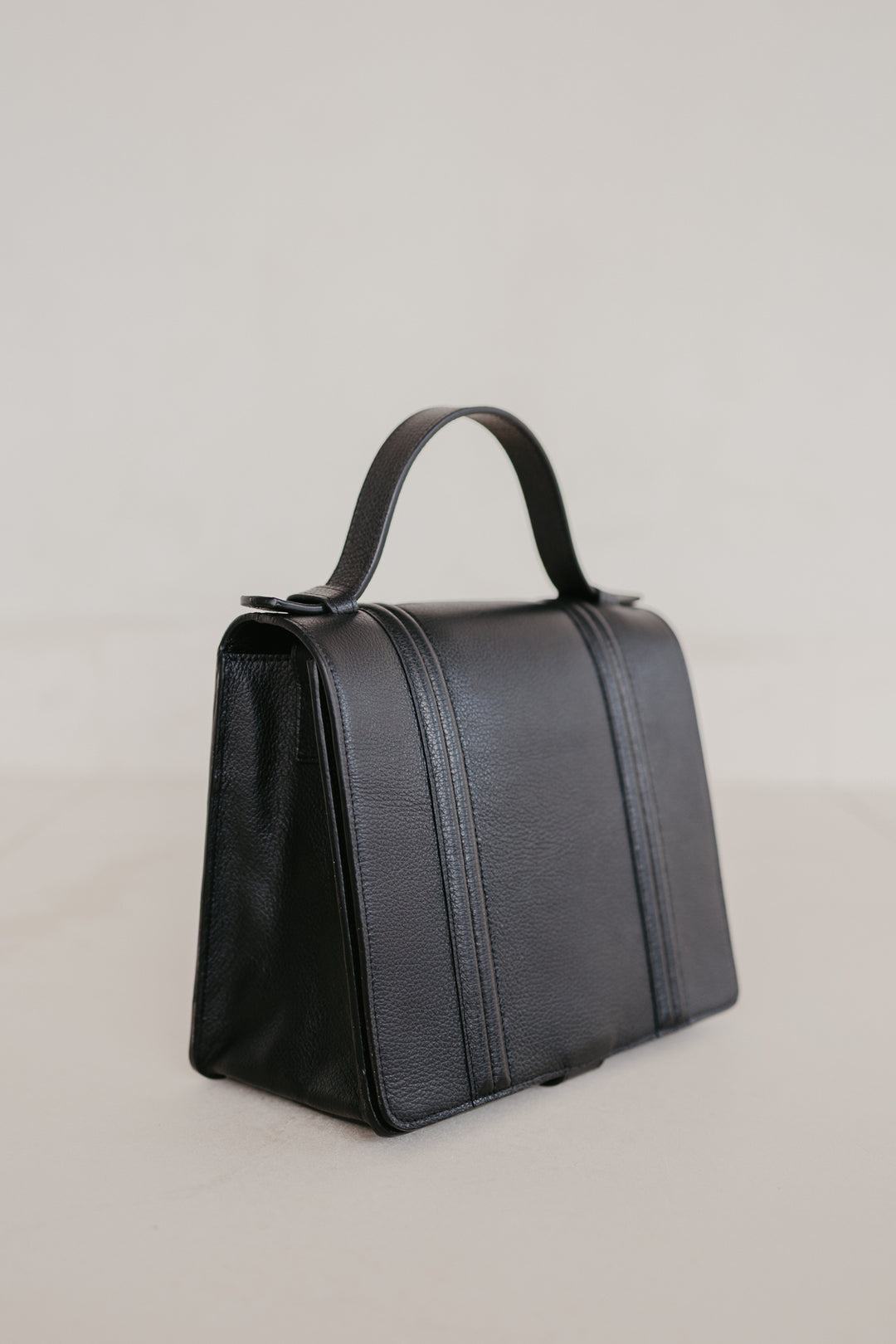 Mini Briefcase Doublé | Black Structured