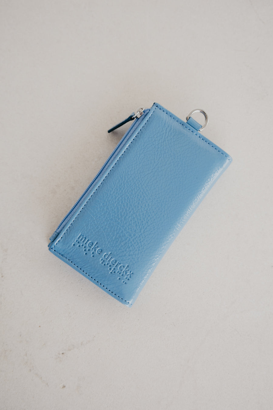 Cardholder Zip Dots | Bleu Ciel Stone
