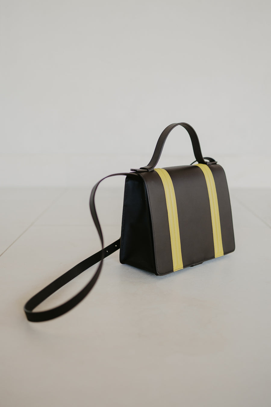 Mini Briefcase Doublé | Ebony / Limon