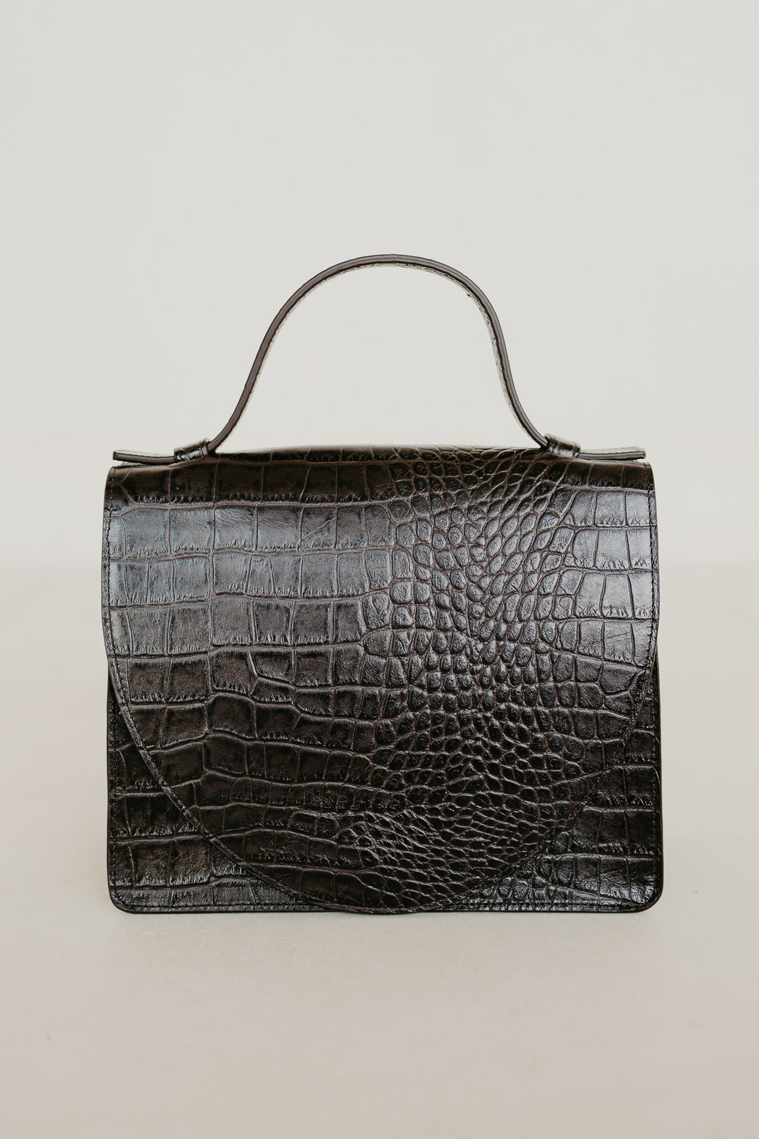 Mini Briefcase | Ebony Croco