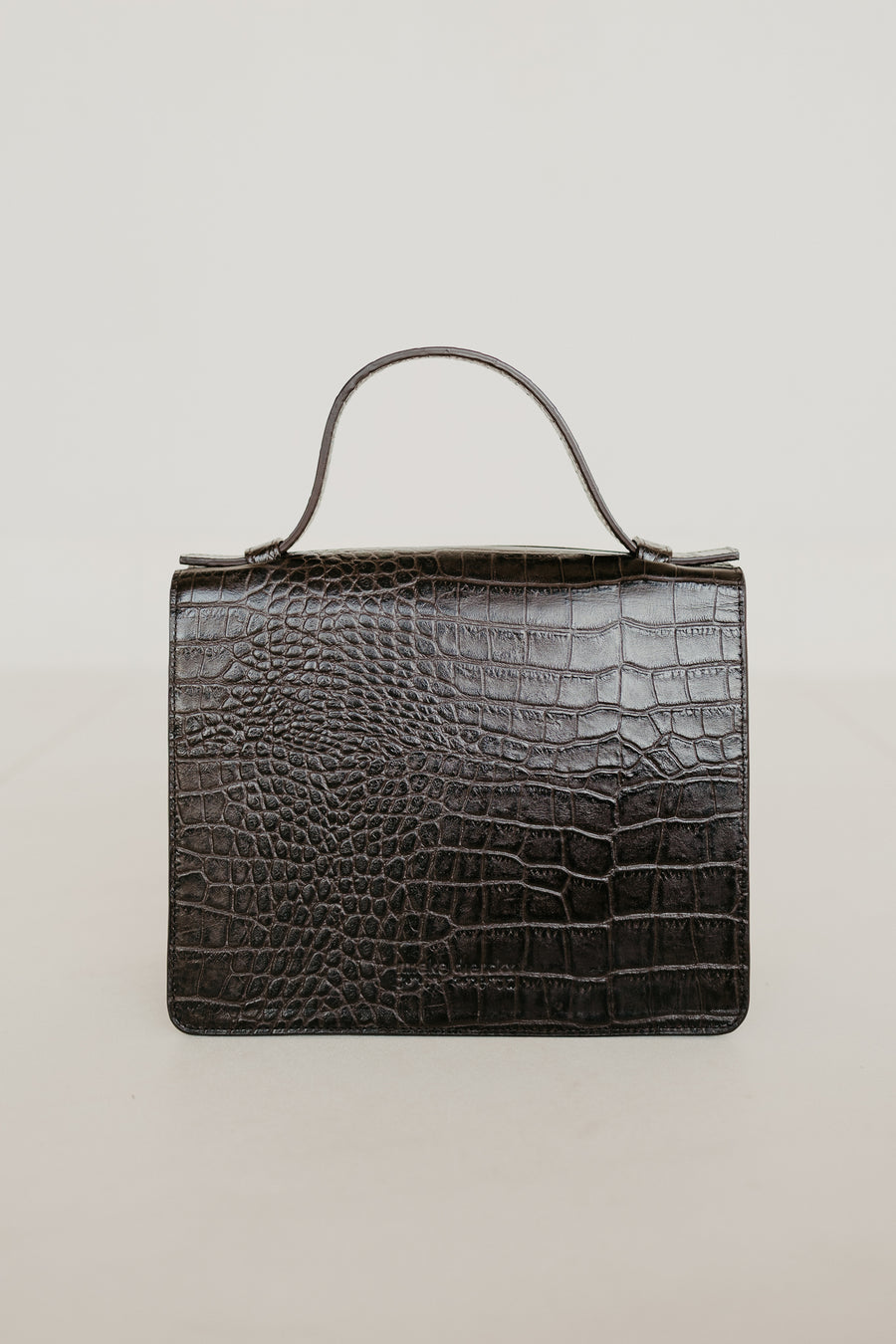 Mini Briefcase | Ebony Croco