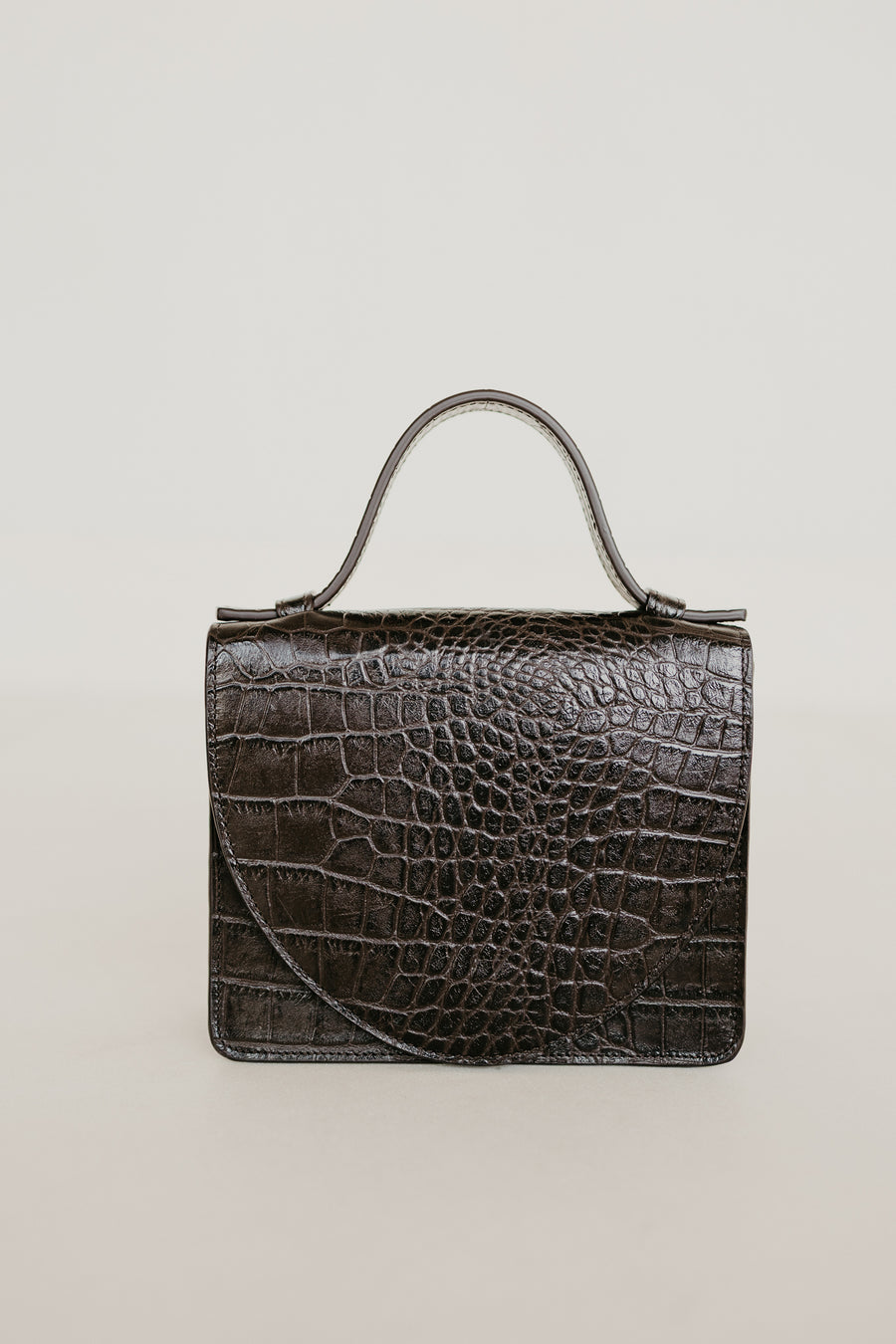 Micro Briefcase | Ebony Croco