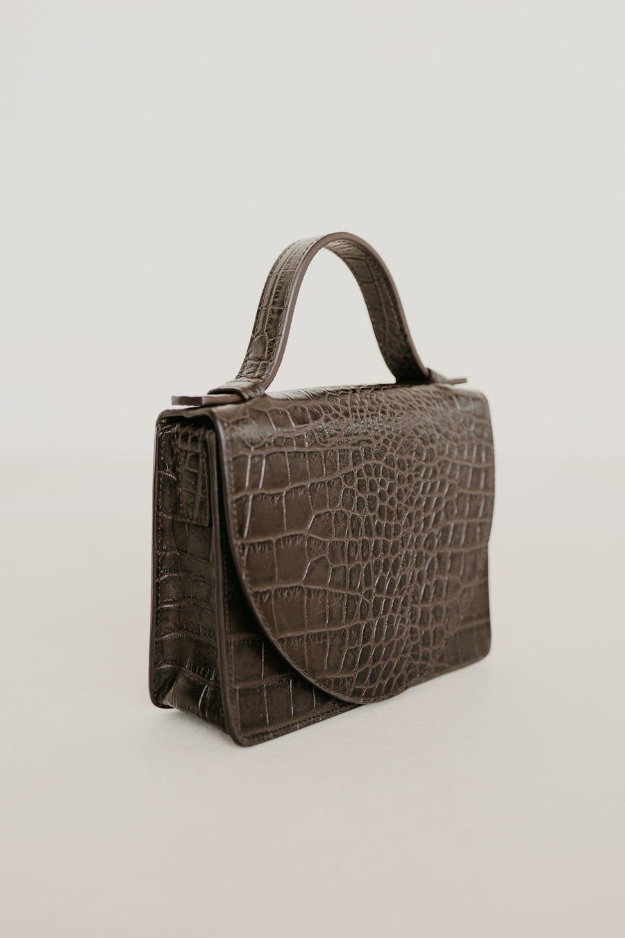 Micro Briefcase | Ebony Croco