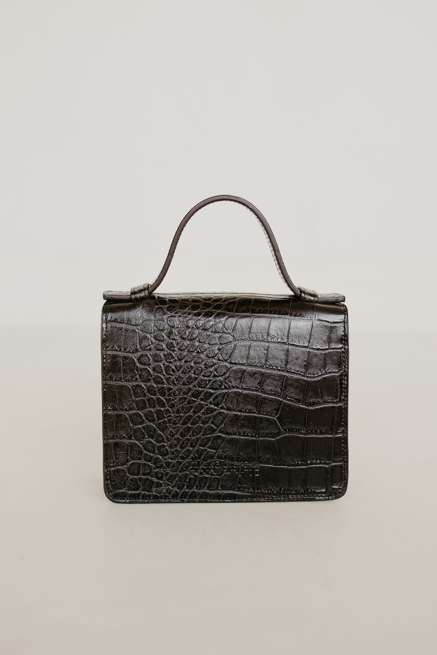Micro Briefcase | Ebony Croco