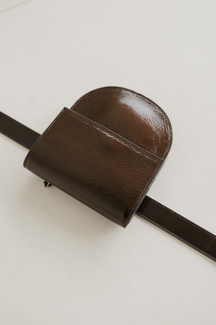 Belt Bag: Belt XL Chocolate Stone + Half Moon Chocolate Stone
