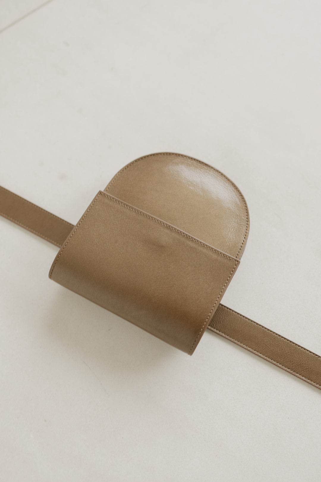 Belt Bag: Belt XL Biscuit Stone + Half Moon Biscuit Stone