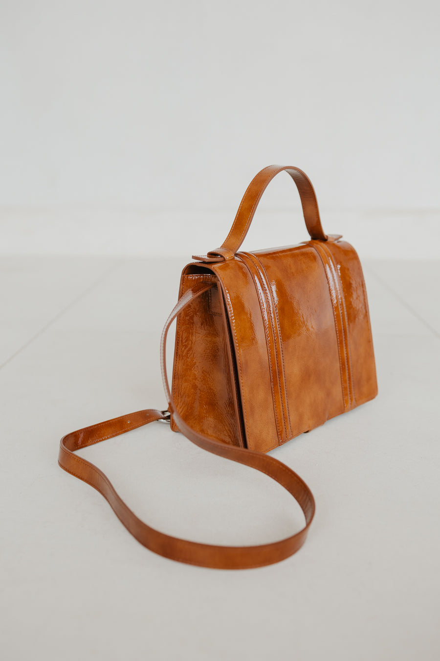 Mini Briefcase Doublé | Chestnut Stone