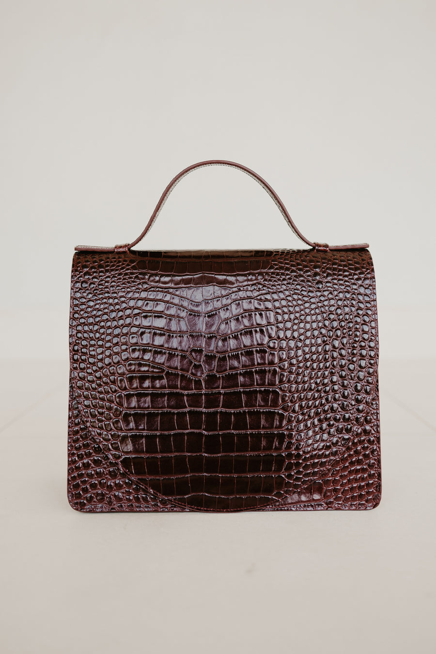 Midi Briefcase 2.0 | Wine Croco