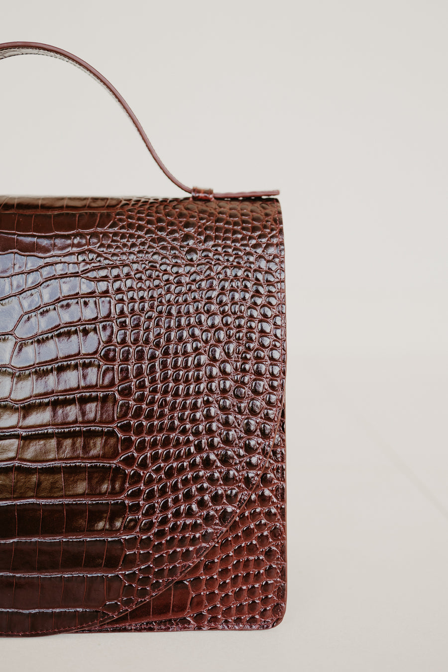 Midi Briefcase 2.0 | Wine Croco