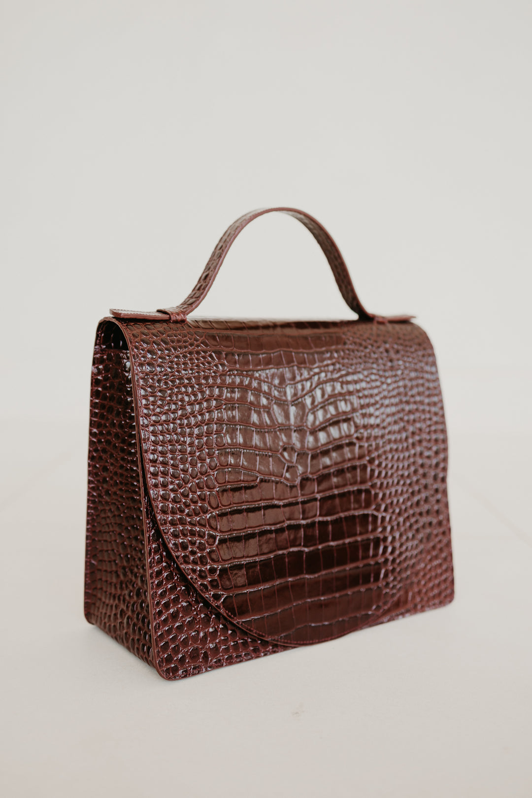 Midi Briefcase 2.0 | Wine Croco