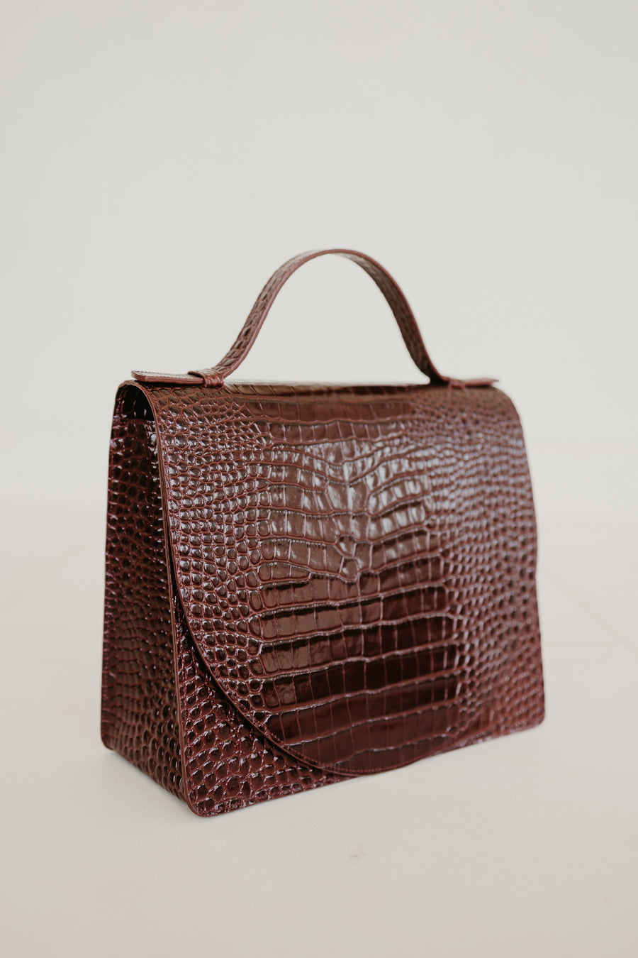 Midi Briefcase 2.0 | Wine Croco