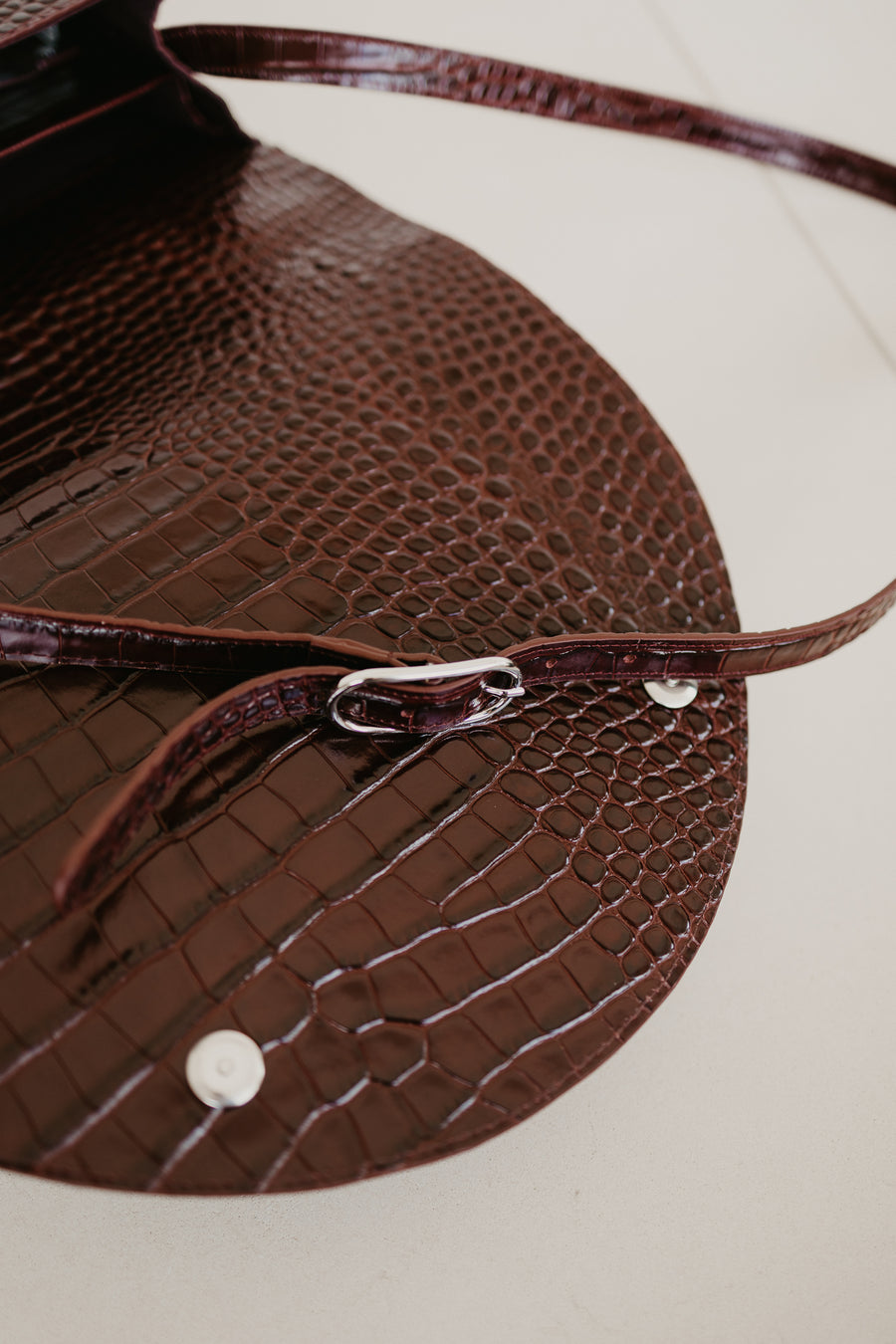 Midi Briefcase 2.0 | Wine Croco