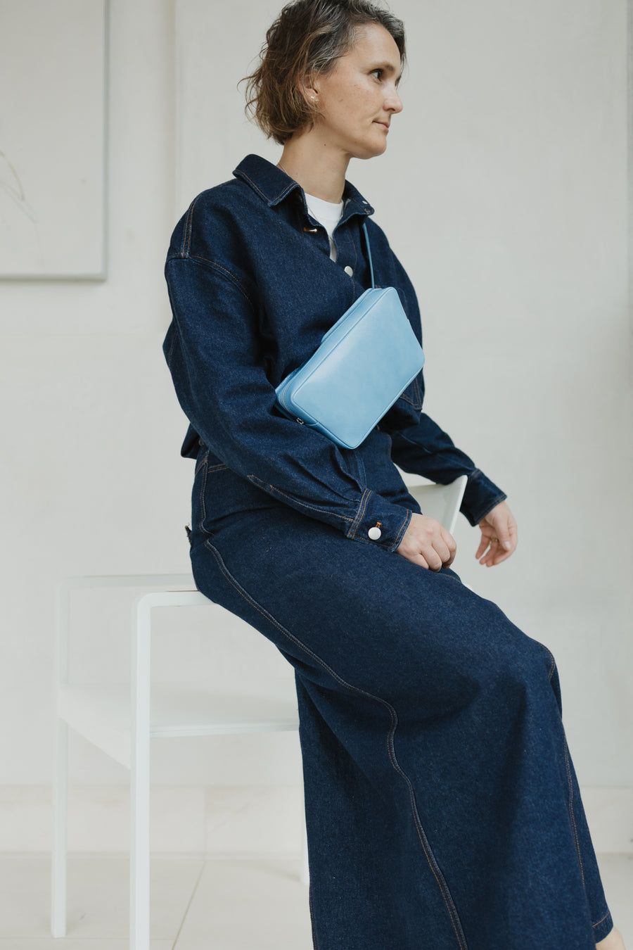 Belt Bag: Belt XL Ice Blue Stone + Trapezium Ice Blue Stone