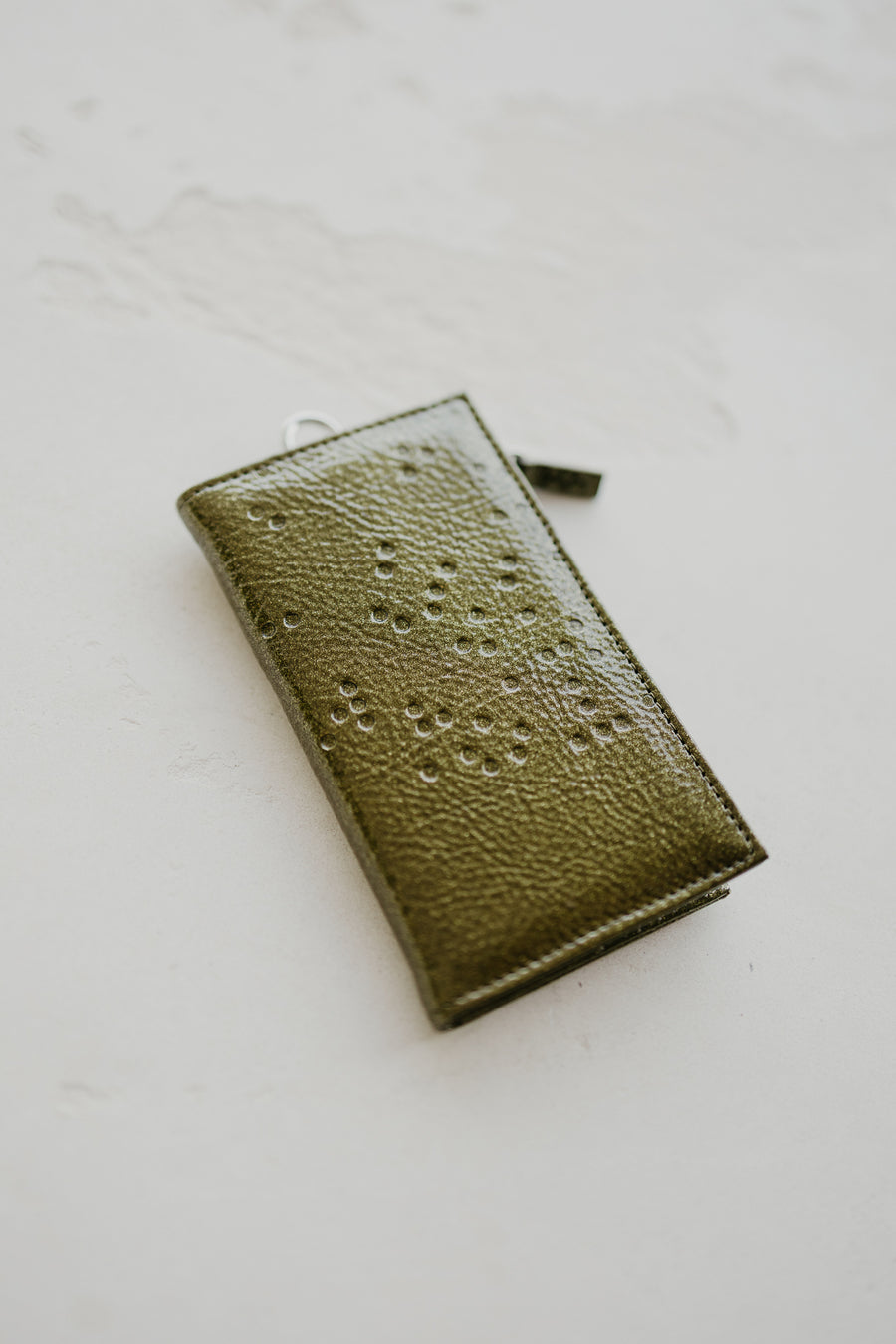 Cardholder Zip Dots | Bronze Stone