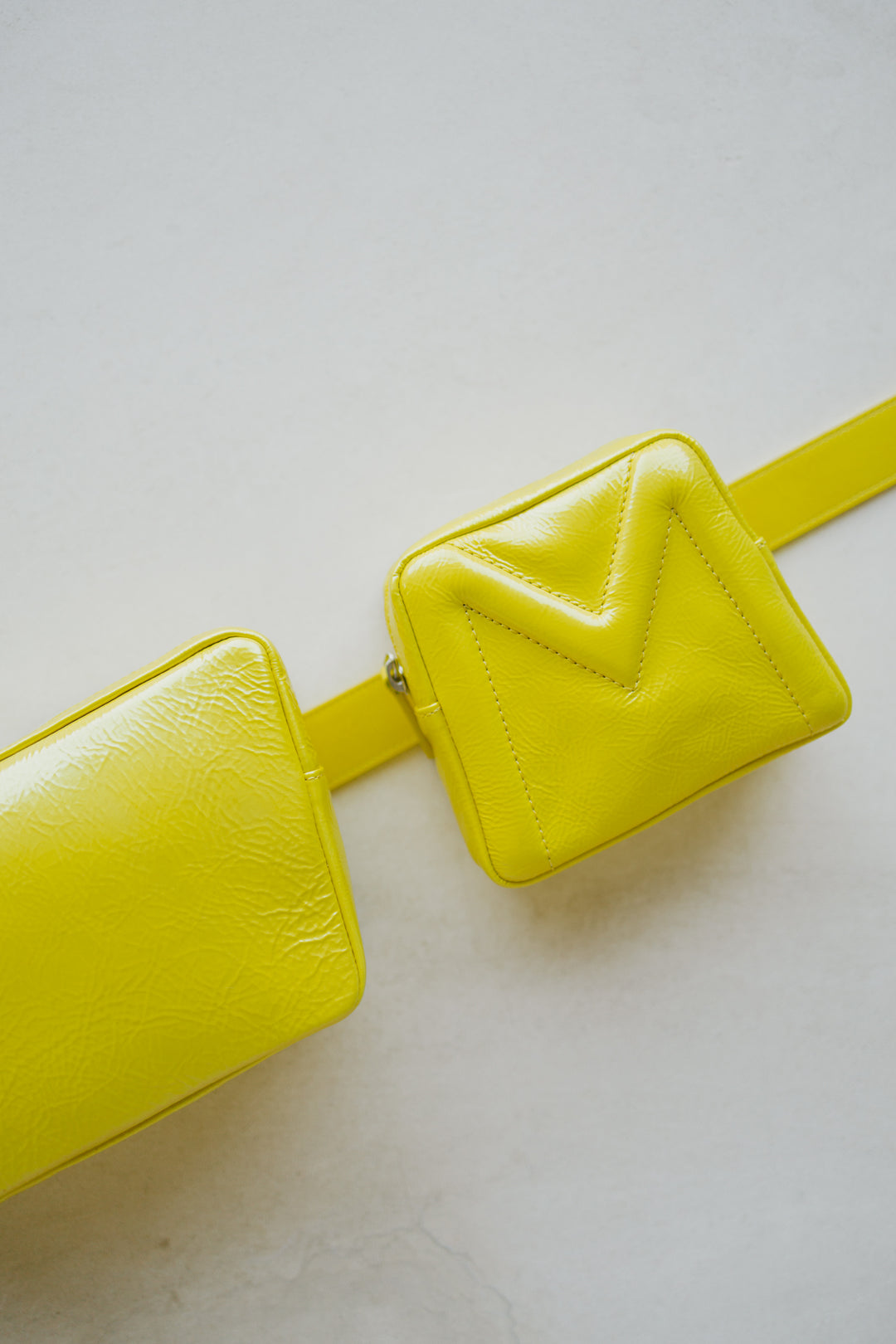 Belt Bag: Belt XL Limon Stone + Trapezium Limon Stone + Mini M Limon Stone