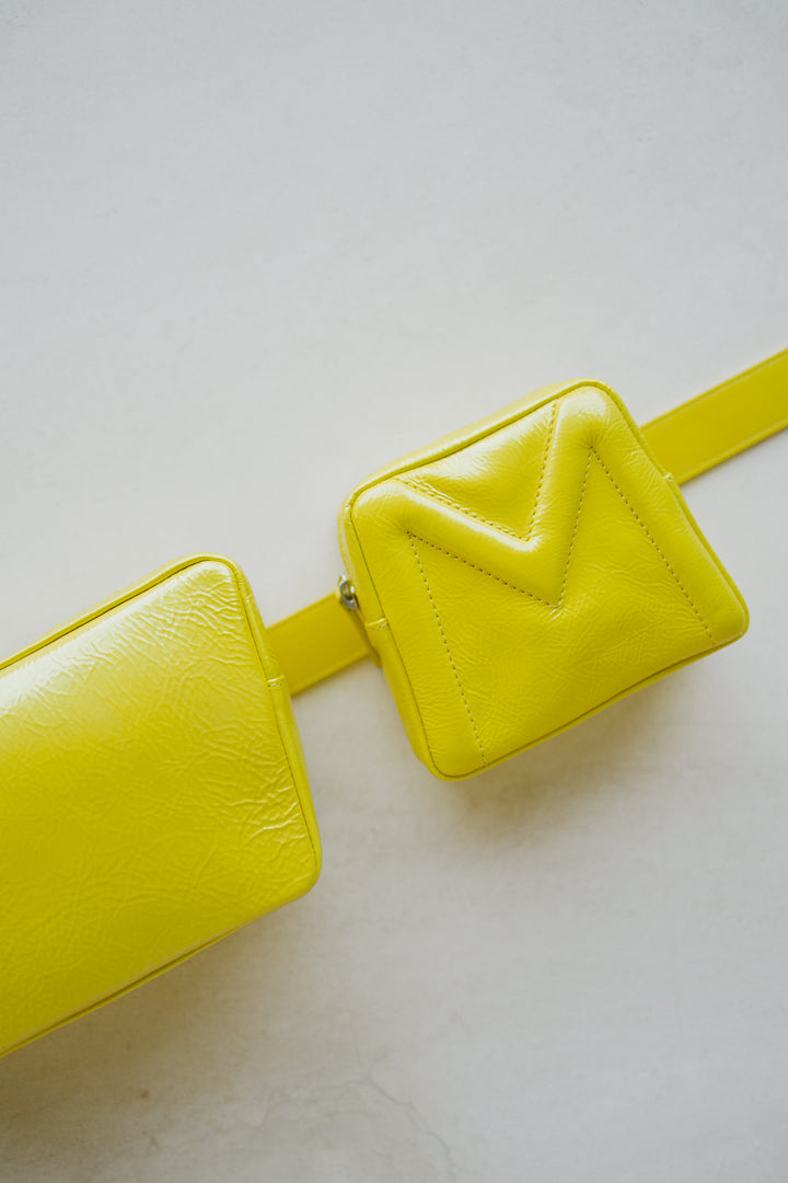 Belt Bag: Belt XL Limon Stone + Trapezium Limon Stone + Mini M Limon Stone