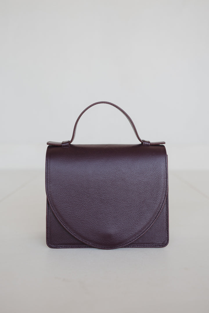 Mini Briefcase | Burgundy Structured