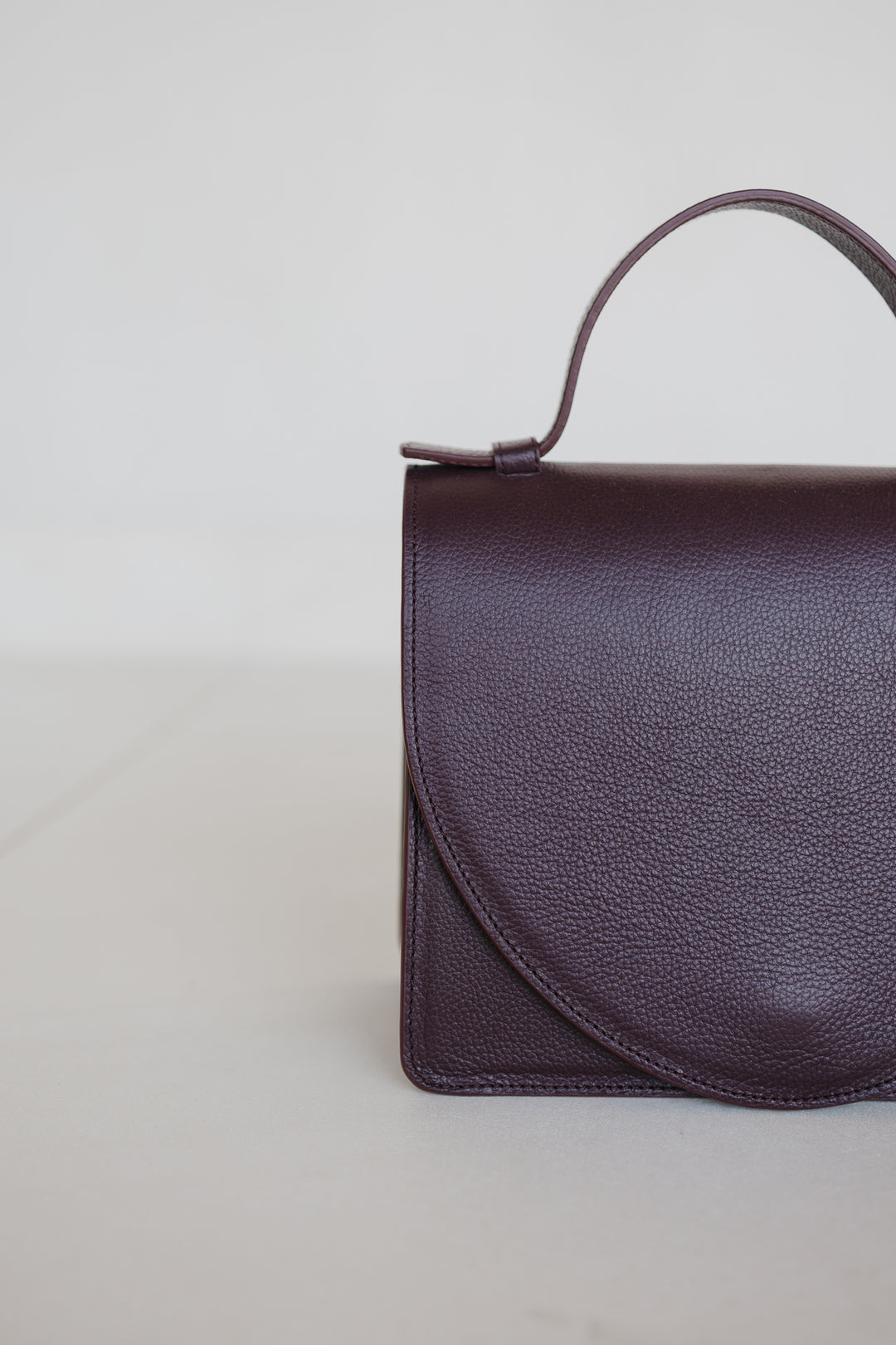 Mini Briefcase | Burgundy Structured