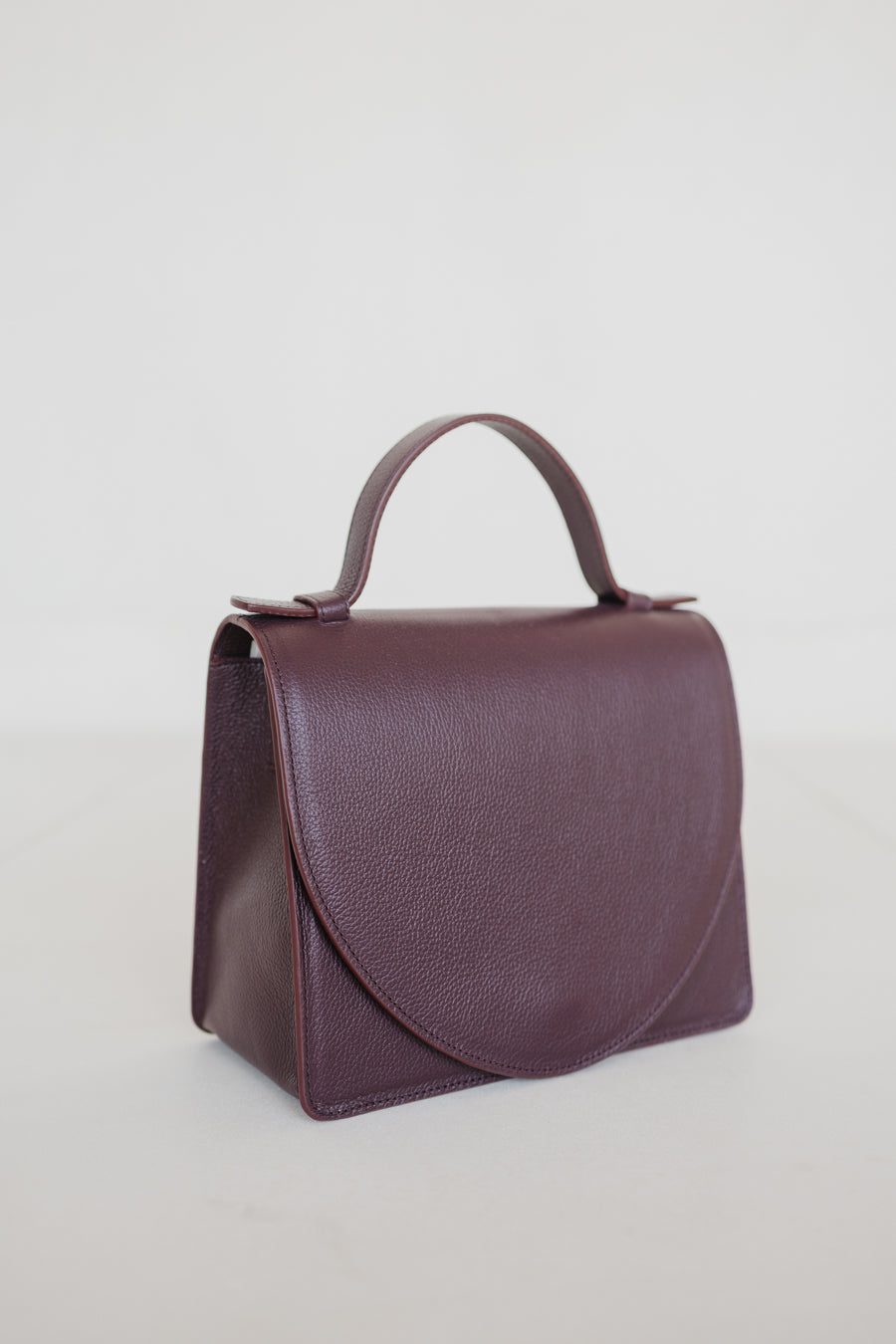 Mini Briefcase | Burgundy Structured