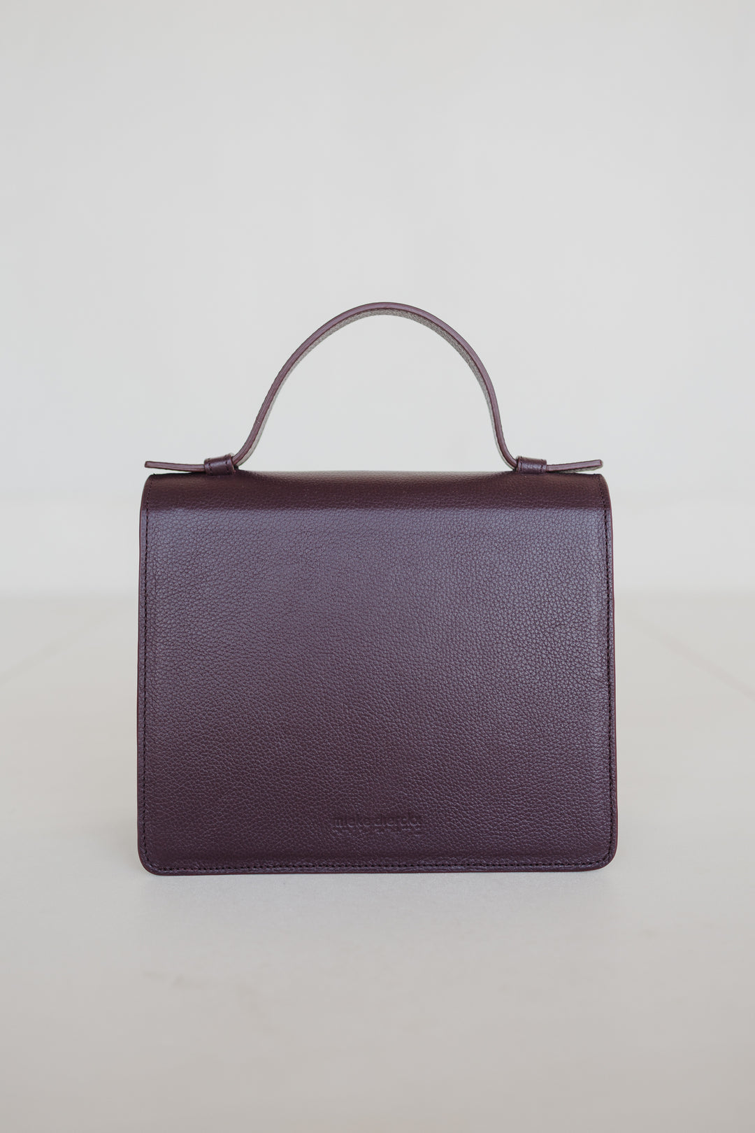 Mini Briefcase | Burgundy Structured