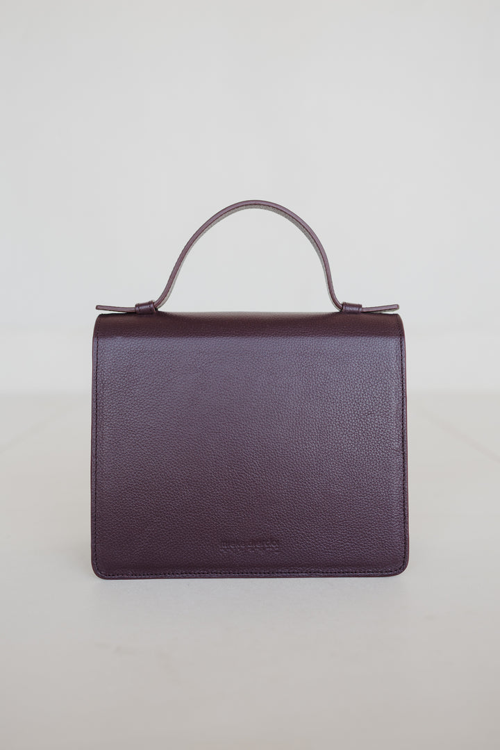 Mini Briefcase | Burgundy Structured