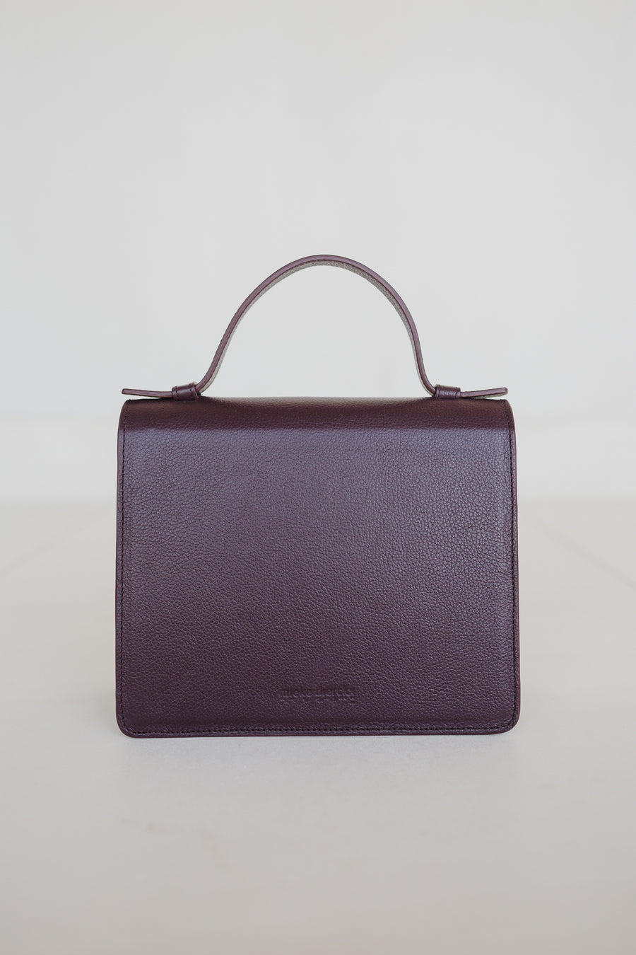 Mini Briefcase | Burgundy Structured