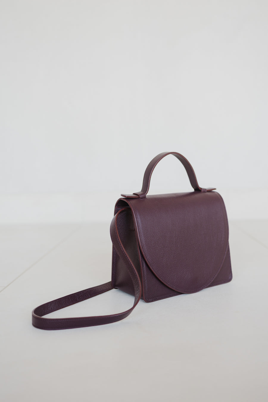 Mini Briefcase | Burgundy Structured
