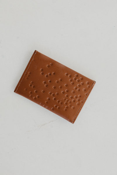 Cardholder Dots | Dark Cognac