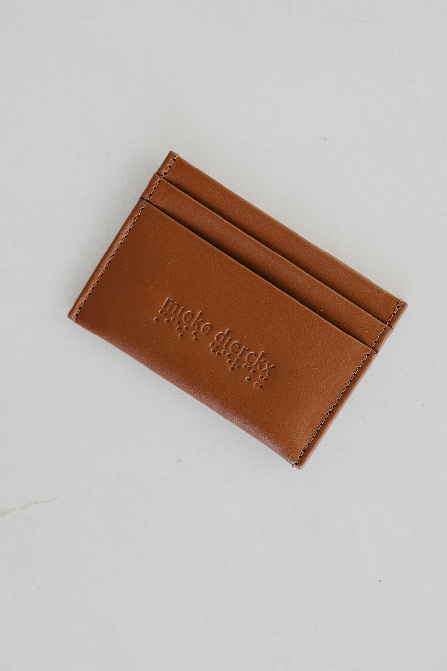 Cardholder Dots | Dark Cognac